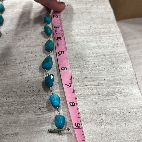 Vintage Turquoise Necklace / Choker And Bracelet Set - Picture 6 of 7